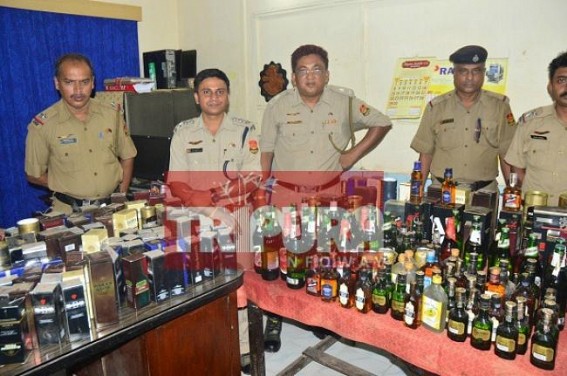 Liquor bottles worth above Rs. 1.5 lakh seized, 2 arrested 